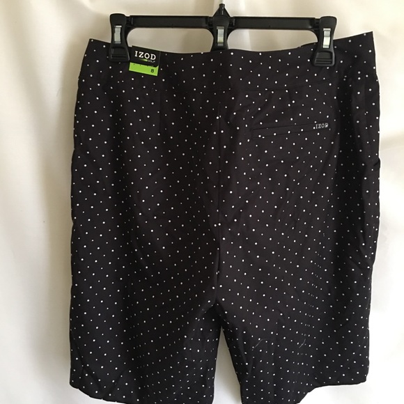 IZOD Women’s Black White Polka Dot Shorts Size 8 - Picture 4 of 5